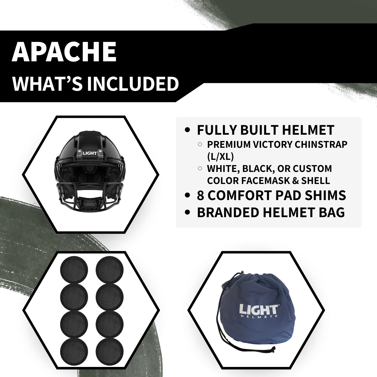 Apache Varsity Football Helmet - Image 3